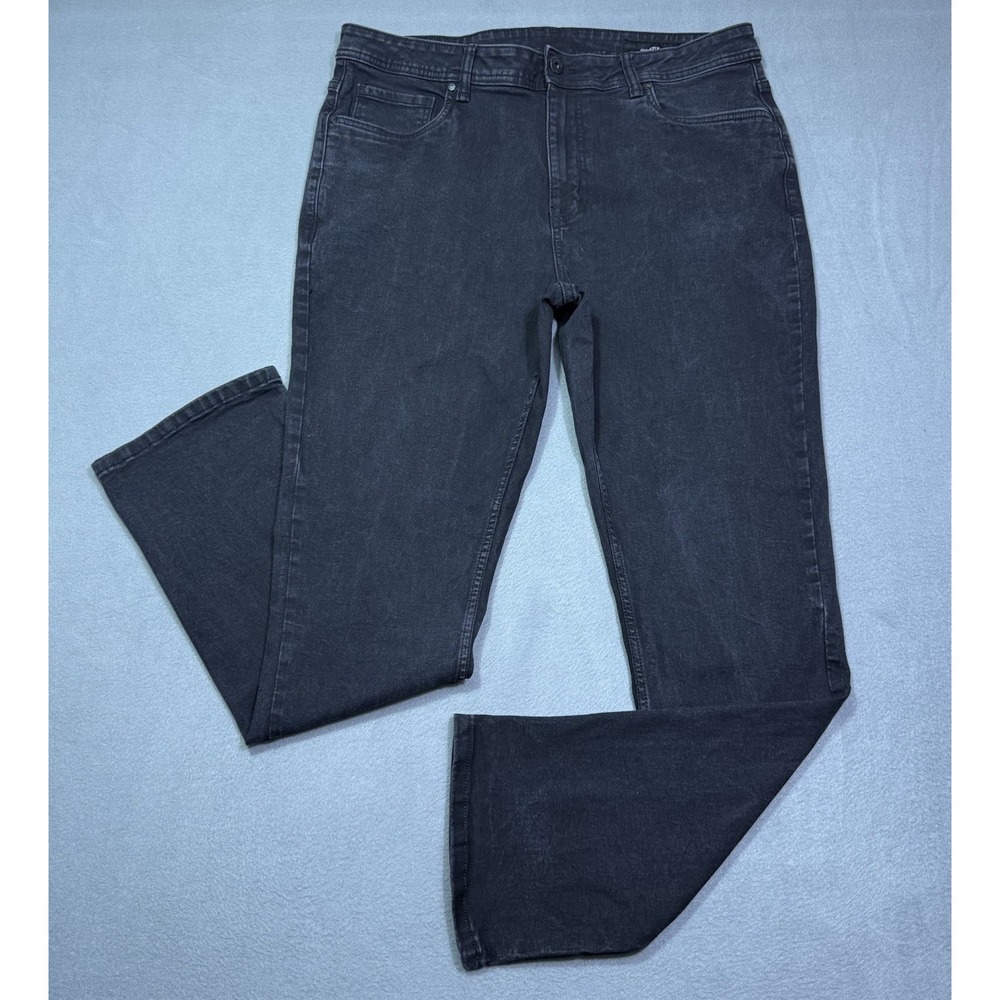 The Perfect Jean NYC Jeans 38x33 Bootcut Black Stretch Denim USA Normcore